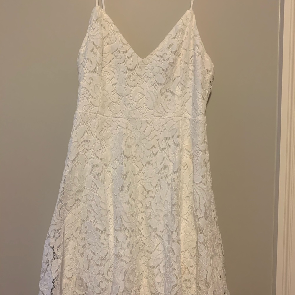 Lulus white lace dress